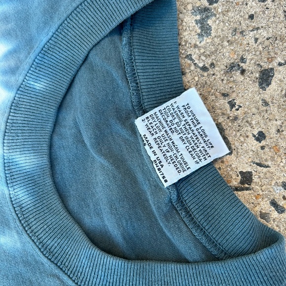 VTG Rare 1997 Star Wars Liquid Blue Tee Mens XL AOP Millennium Falcon Death Star - Picture 3 of 9